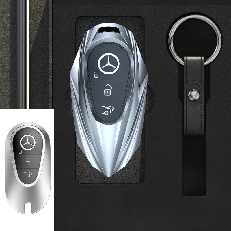 Load image into Gallery viewer, Mercedes Benz Mecha Style Zinc Alloy Car Key Fob Case Cover For Benz A, B, C, E, S, G-Class, GLA, GLB, GLC, GLE, GLS, CLA, CLS, EQC - i-Station Mobile Phone &amp; Electronic Device Repair and Accessories
