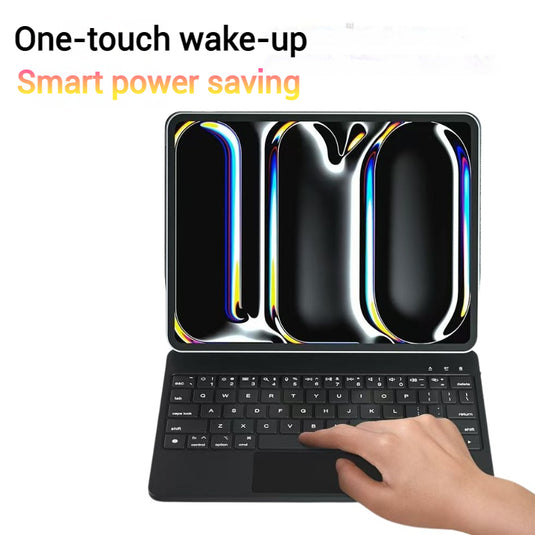 [With Touchpad][Magic Keybord] Apple iPad Air 11-inch M2/M3 (2024/2025) Smart Multi-Touch Trackpad Magnetic Wireless Keyboard Case With RGB Backlit