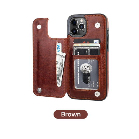 [With Card Slot] Apple iPhone 16/Plus/Pro/Max - Business Shockproof PU Leather Wallet Series Stand Case