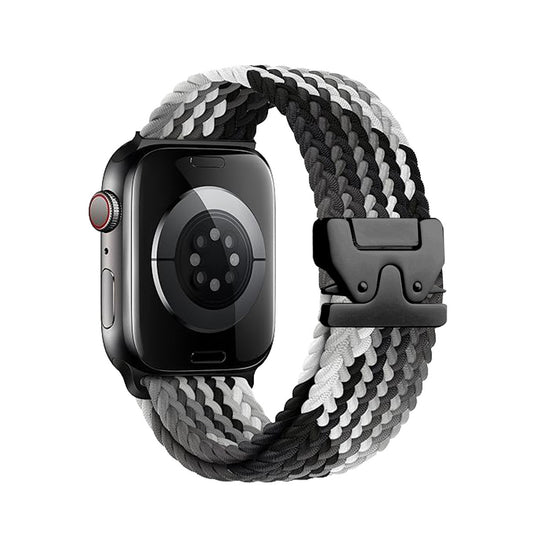 Apple Watch Series 1/2/3/4/5/6/SE/7/8/9/10/Ultra - Parachute Buckle Nylon Braided Loop Watch Band