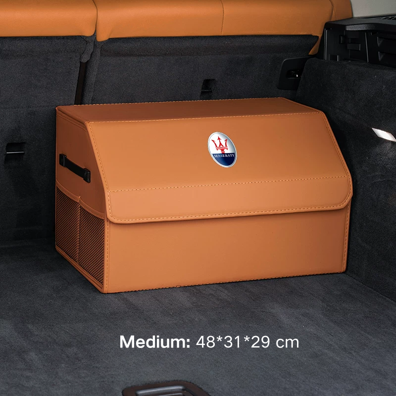 Load image into Gallery viewer, Maserati Microfiber Leather Car Trunk Storage Box for Quattroporte, Ghibli, Levante, Grecale
