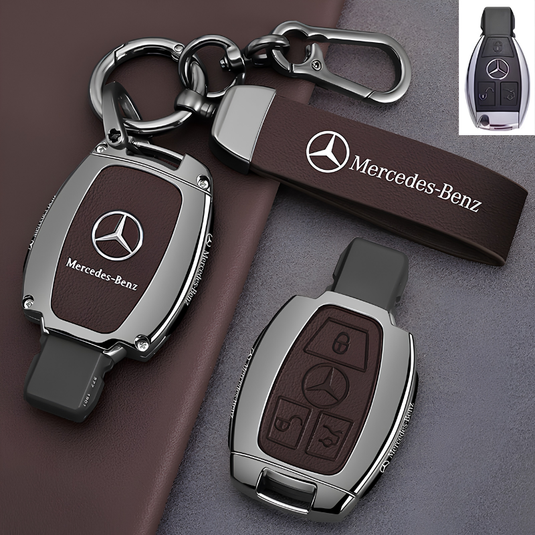 Mercedes Benz Premium Leather Protection Car Key Fob Case Cover for For Benz A, C, E, S, G-Class, GLA, GLB, GLC, GLE, GLS, CLA, CLS, EQC - i-Station Mobile Phone & Electronic Device Repair and Accessories
