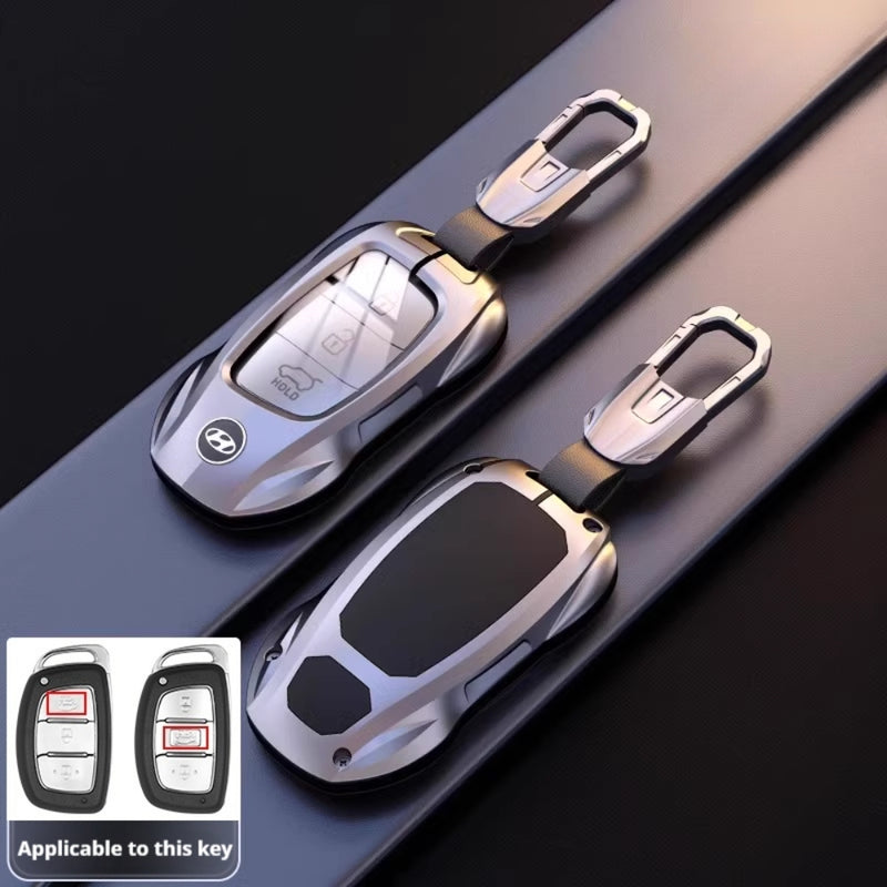 Load image into Gallery viewer, Hyundai Stylish Metal Car Key Protective Case For Tucson, Sport, Elantra, Santa Fe, ix35, ix25
