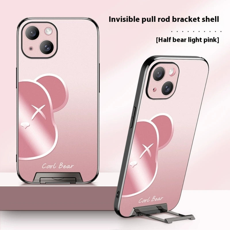 Load image into Gallery viewer, [Pull-Out Bracket] Apple iPhone 15/Plus/Pro/Max - Anti-Fingerprint Ultra-Thin Phone Case
