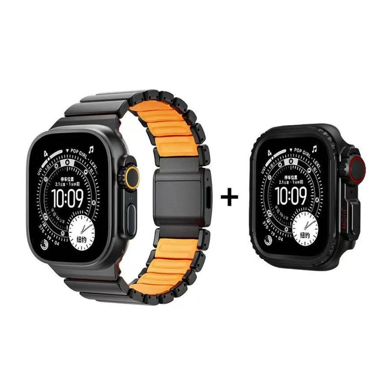 Load image into Gallery viewer, [44mm] Apple Watch Series 6/5/4/SE Dual-Layer Design with Titanium and Silicone Watch Band - i-Station Mobile Phone &amp; Electronic Device Repair and Accessories
