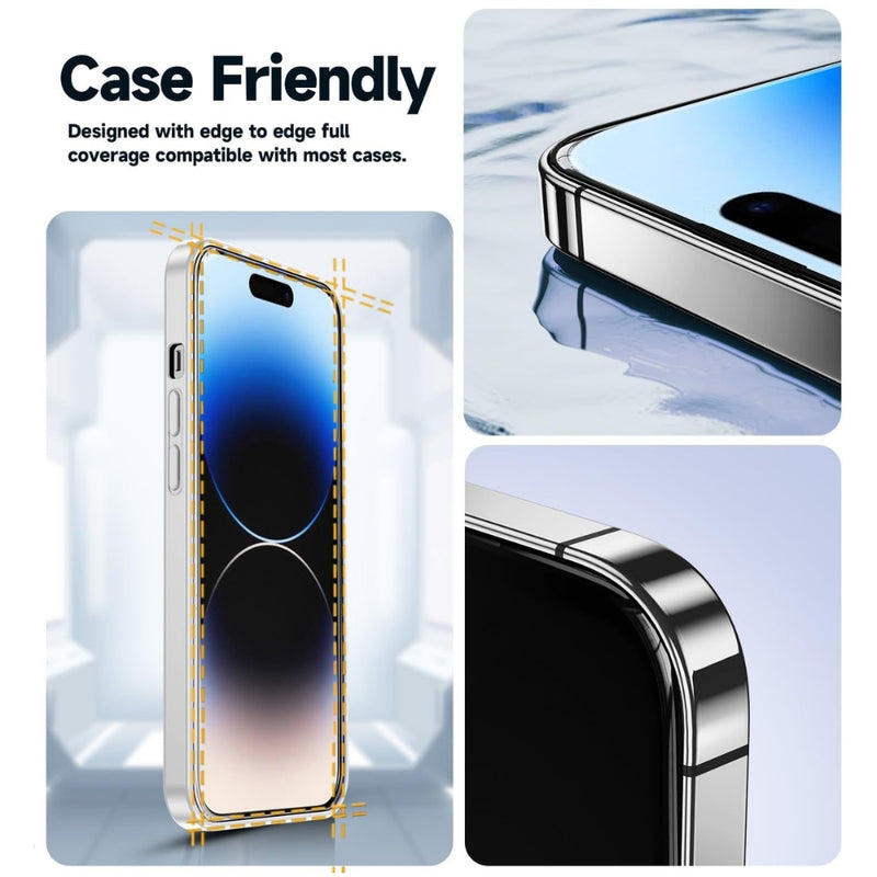 Load image into Gallery viewer, [Easy Automatic Fit Self-Installation Kit] iPhone 14/Plus/Pro/Max - Magic Box Full Covered 9H Hardness HD Tempered Glass Screen Protector
