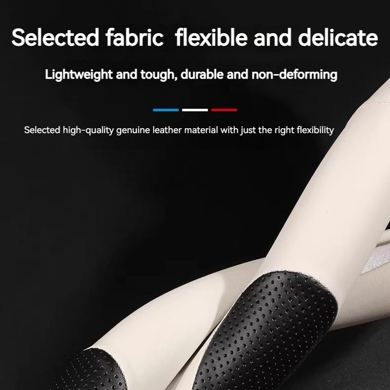 Load image into Gallery viewer, Porsche Genuine Leather Spliced Design with Breathable &amp; Anti-Slip Grip Steering Wheel Cover For 718, Macan, Cayenne, Panamera, 911
