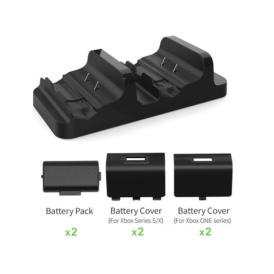 Xbox Series S / X Controller Charging Dock Dual Gamepad Charging Stand with Dual Battery Pack - Polar Tech Australia