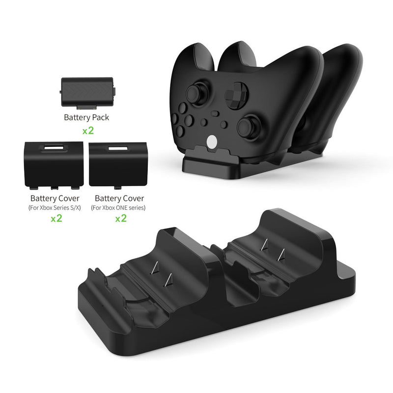 Load image into Gallery viewer, Xbox Series S / X Controller Charging Dock Dual Gamepad Charging Stand with Dual Battery Pack - Polar Tech Australia
