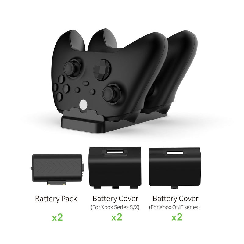 Load image into Gallery viewer, Xbox Series S / X Controller Charging Dock Dual Gamepad Charging Stand with Dual Battery Pack - Polar Tech Australia
