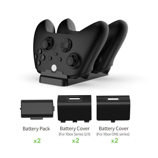 Xbox Series S / X Controller Charging Dock Dual Gamepad Charging Stand with Dual Battery Pack - Polar Tech Australia