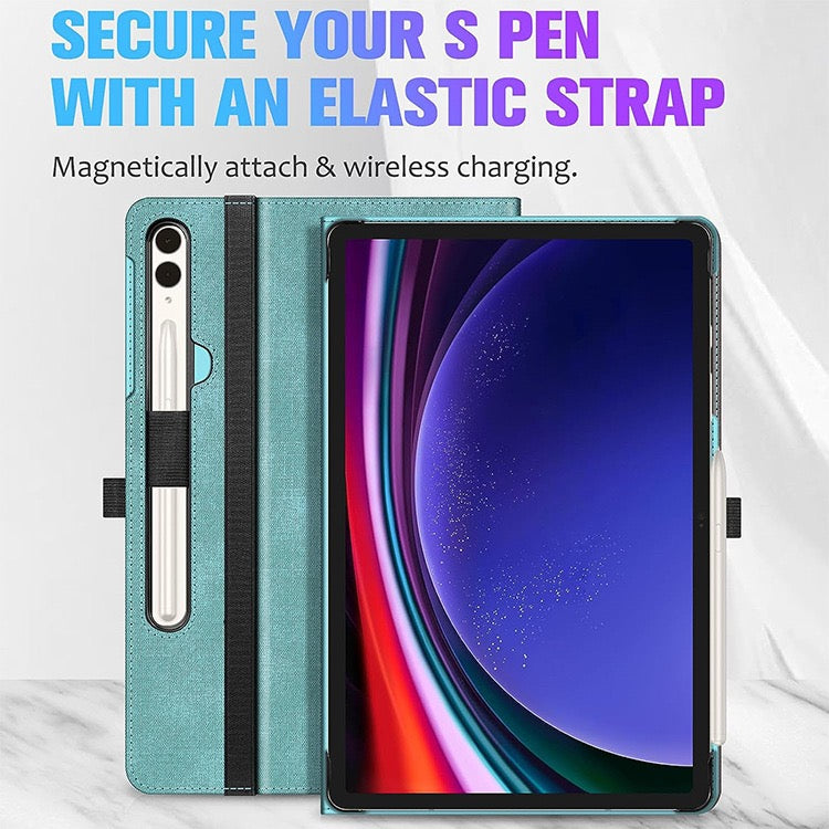 Load image into Gallery viewer, [With Pen Slot] Samsung Galaxy Tab S8 Ultra &amp; S9 Ultra &amp; S10 Ultra 14.6&quot; Multi-angle Flip Cover Stand Series Case
