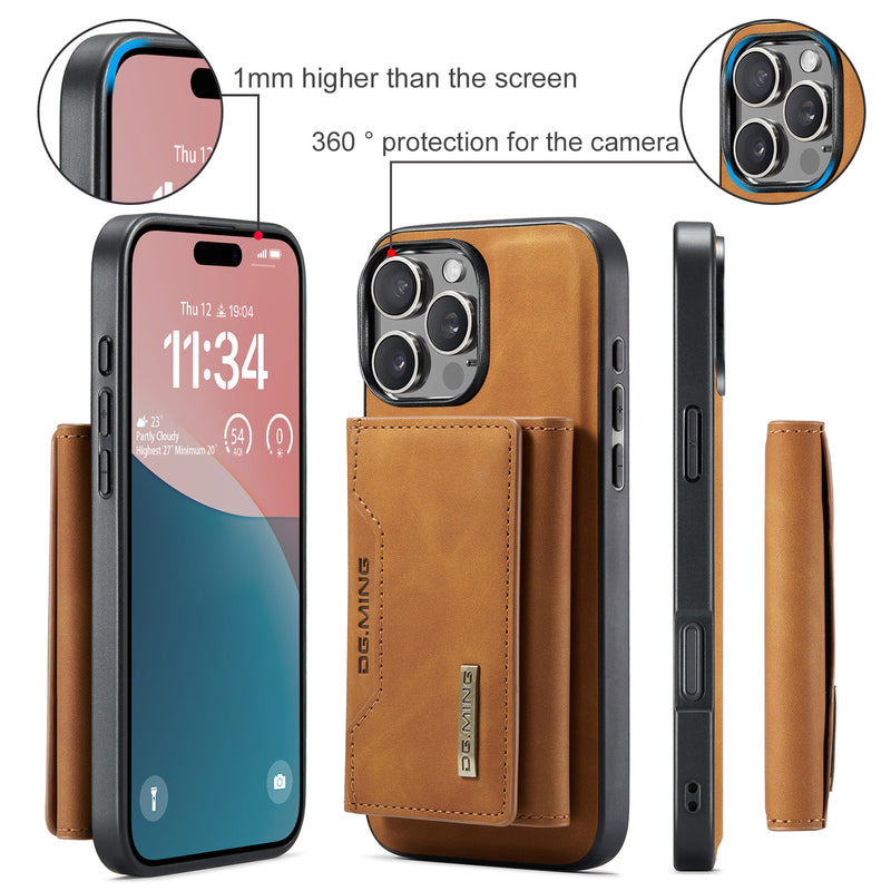 Load image into Gallery viewer, [With Card Slot] Apple iPhone 15/Pro/Pro Max/Plus Leather 2-in-1 Magnetic Wallet Series Case
