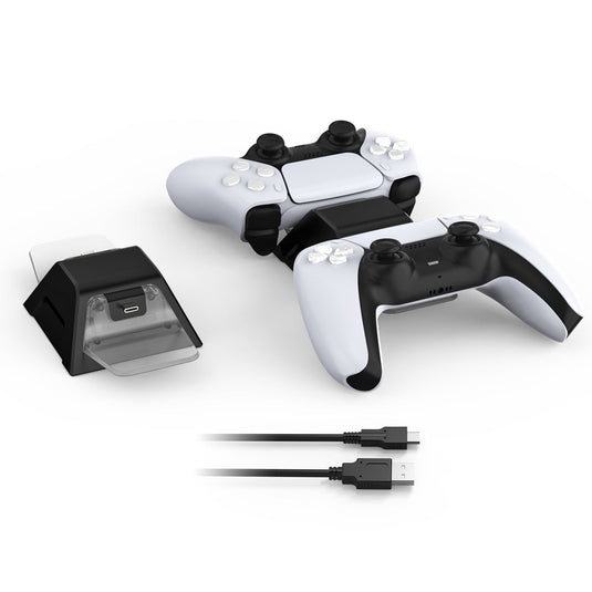 PS5 Controller Type-C USB Dual Charging Dock Station with USB Cable - Polar Tech Australia