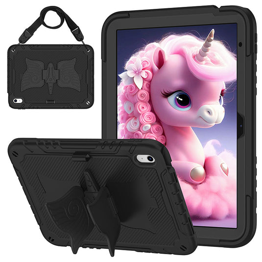[Built-in Ring Holder][With Pen Slot] Apple iPad Air 11-inch M2/M3 (2024/2025) Butterfly Kids Heavy Duty Serise Case