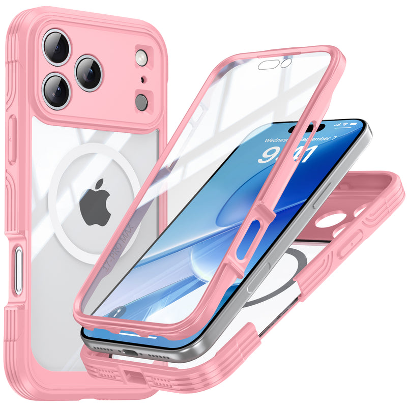 Load image into Gallery viewer, [Magsafe Compatible][Built-in Glass Screen Protector] Apple iPhone 17/Air/Pro/Pro Max - Transparent Full Covered Shockproof Lifeproof Series Case
