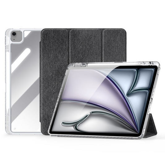 [With Pen Slot] Apple iPad Pro 12.9-inch 4/5/6th Gen (2020/2021/2022) Acrylic Back Slim Shockproof Protective Case