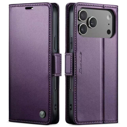 [With Card Slot] Apple iPhone 17/Air/Pro/Pro Max Premium Leather Shockproof Wallet Series Case