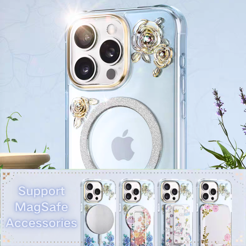 Load image into Gallery viewer, [Magsafe Compatible] Apple iPhone 15/Pro/Pro Max Ultra-thin Wireless Charging Anti-drop BlingBling Series Case
