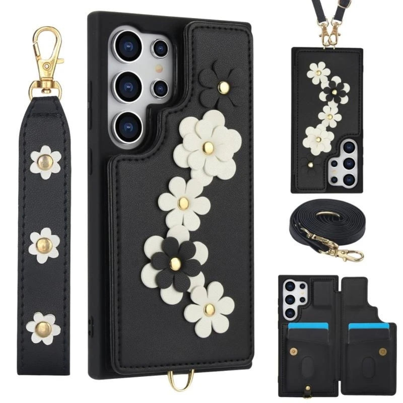 Load image into Gallery viewer, [With Card Slot] Samsung Galaxy A13 4G/5G/A04S/A04/M13 5G - Flower-decorated Leather Wallet Series Stand Case
