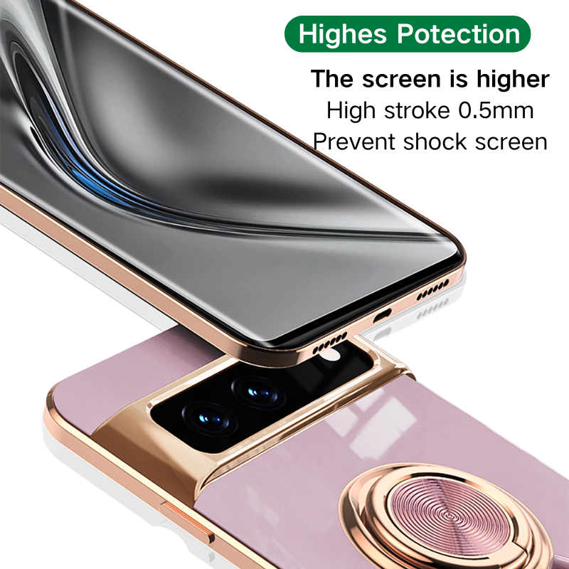 Load image into Gallery viewer, [Built-in Stand] Google Pixel 7/Pro Electric Plating Border Shockproof Essentials Series Case
