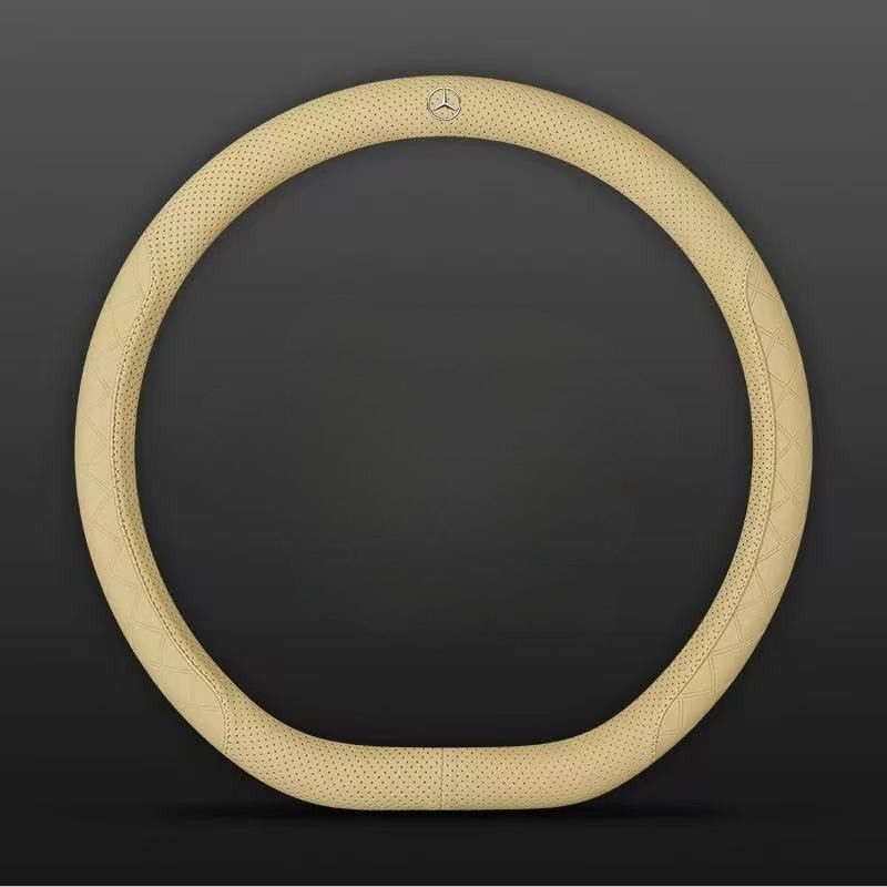 Load image into Gallery viewer, Mercedes-Benz PU Leather Steering Wheel Cover with Heat-Pressed Embossed Texture For C260L, GLB220, GLC, GLE350, GLA200,  E300L
