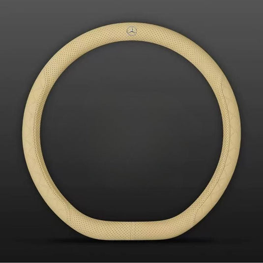 Mercedes-Benz PU Leather Steering Wheel Cover with Heat-Pressed Embossed Texture For C260L, GLB220, GLC, GLE350, GLA200,  E300L