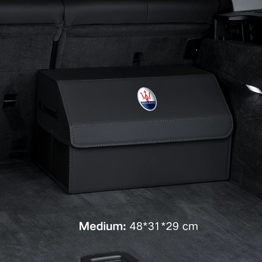 Maserati Microfiber Leather Car Trunk Storage Box for Quattroporte, Ghibli, Levante, Grecale