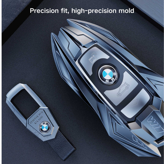 BMW Mecha Style Zinc Alloy Key Case For 1, 3, 5, 7 Series,X1, X3, X5, X6, X7