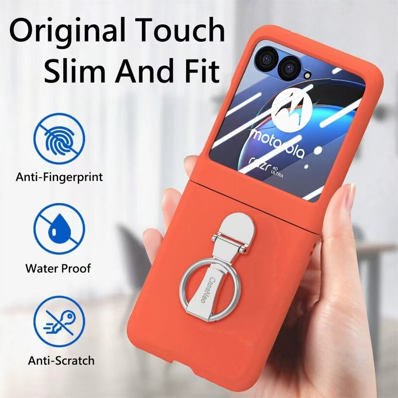 Load image into Gallery viewer, [Built-in Ring Bracket] Motorola Moto Razr 50/Ultra Liquid Silicone Full Coverage Shockproof Essentials Series Case
