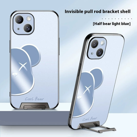 [Pull-Out Bracket] Apple iPhone 14/Plus/Pro/Max - Anti-Fingerprint Ultra-Thin Phone Case