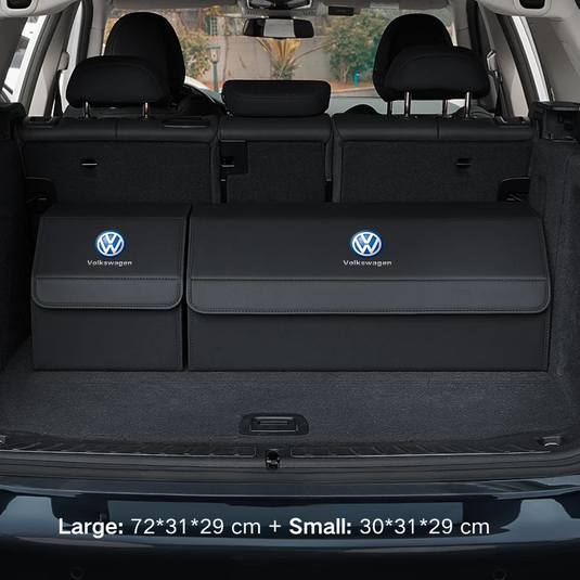 Volkswagen Microfiber Leather Car Trunk Storage Box for Tiguan, Golf, T-Roc, Amarok, Passat, Touareg, Taos, Atlas, ID.3, ID.4