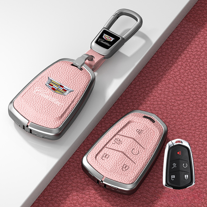 Load image into Gallery viewer, Cadillac Zinc Alloy + Leather Protection Car Key Fob Case Cover For XT5, TS-L, CT6, XT4, XTS - i-Station Mobile Phone &amp; Electronic Device Repair and Accessories
