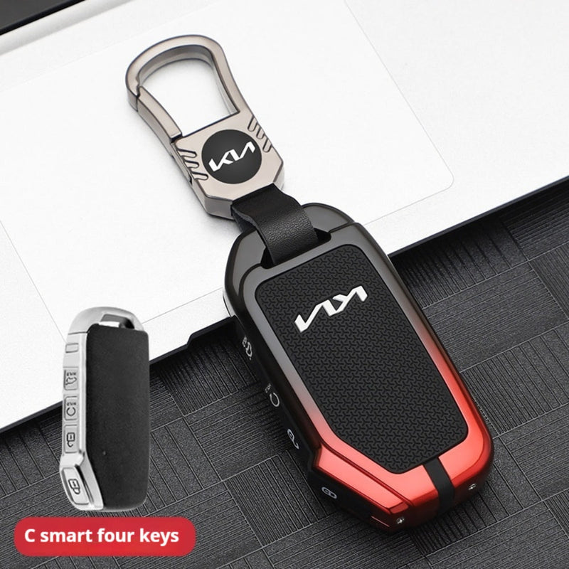 Load image into Gallery viewer, Kia Zinc Alloy + Silicone Car Key Fob Case Cover For K5, Seltos, Sportage, Sorento, Cerato, Ceed, Niro EV, Telluride, Soul, Proceed - i-Station Mobile Phone &amp; Electronic Device Repair and Accessories
