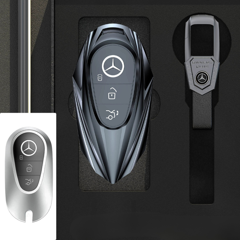 Load image into Gallery viewer, Mercedes Benz Mecha Style Zinc Alloy Car Key Fob Case Cover For Benz A, B, C, E, S, G-Class, GLA, GLB, GLC, GLE, GLS, CLA, CLS, EQC - i-Station Mobile Phone &amp; Electronic Device Repair and Accessories
