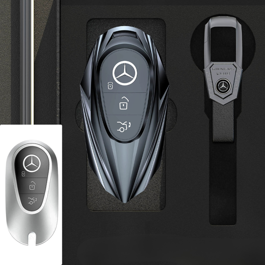 Mercedes Benz Mecha Style Zinc Alloy Car Key Fob Case Cover For Benz A, B, C, E, S, G-Class, GLA, GLB, GLC, GLE, GLS, CLA, CLS, EQC - i-Station Mobile Phone & Electronic Device Repair and Accessories