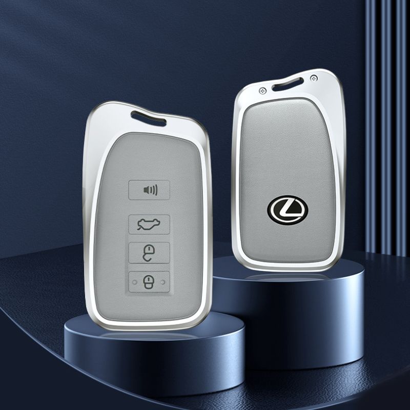 Load image into Gallery viewer, Lexus Aluminum Alloy + PU Leather Car Key Fob Case Cover For ES200, ES300h, RX350h, RX300, NX200, NX260 - i-Station Mobile Phone &amp; Electronic Device Repair and Accessories
