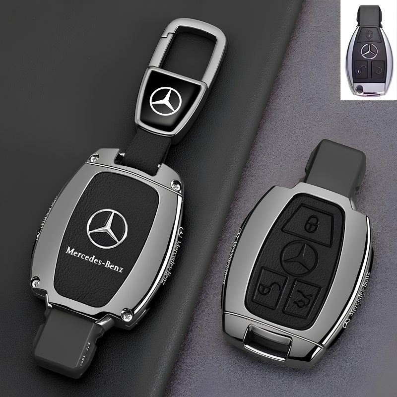Load image into Gallery viewer, Mercedes Benz Premium Leather Protection Car Key Fob Case Cover for For Benz A, C, E, S, G-Class, GLA, GLB, GLC, GLE, GLS, CLA, CLS, EQC - i-Station Mobile Phone &amp; Electronic Device Repair and Accessories
