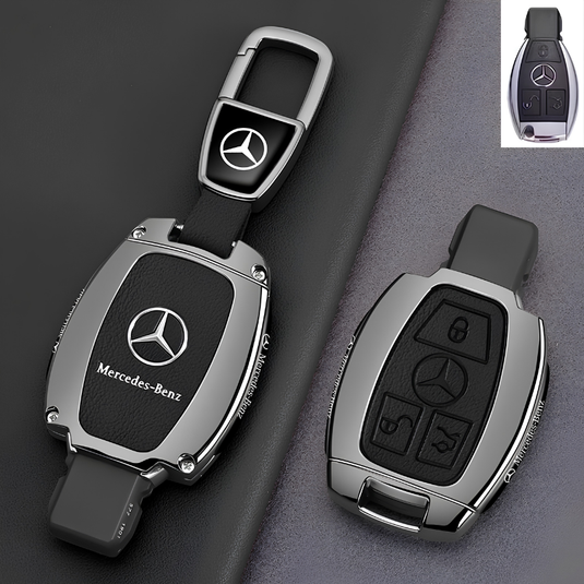 Mercedes Benz Premium Leather Protection Car Key Fob Case Cover for For Benz A, C, E, S, G-Class, GLA, GLB, GLC, GLE, GLS, CLA, CLS, EQC - i-Station Mobile Phone & Electronic Device Repair and Accessories