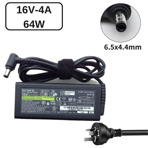 [64W/16V-4.0A][6.5x4.4] Sony VAIO PCG-C1F AC Power Adapter Laptop Wall Charger (AU Plug) - Polar Tech Australia