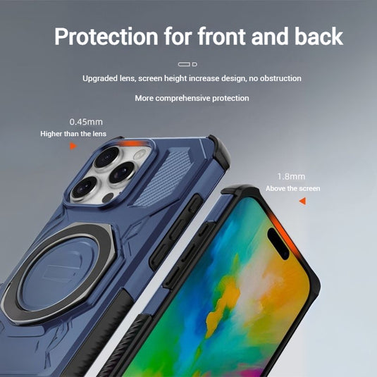 [ Magsafe Compatible][Built-in Stand] Apple iPhone 17/Air/Pro/Max - Shield Shockproof Rugged Heavy Duty Case