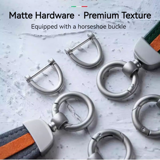 Premium Alcantara Two-Tone Matte Car Key Fob Keychain