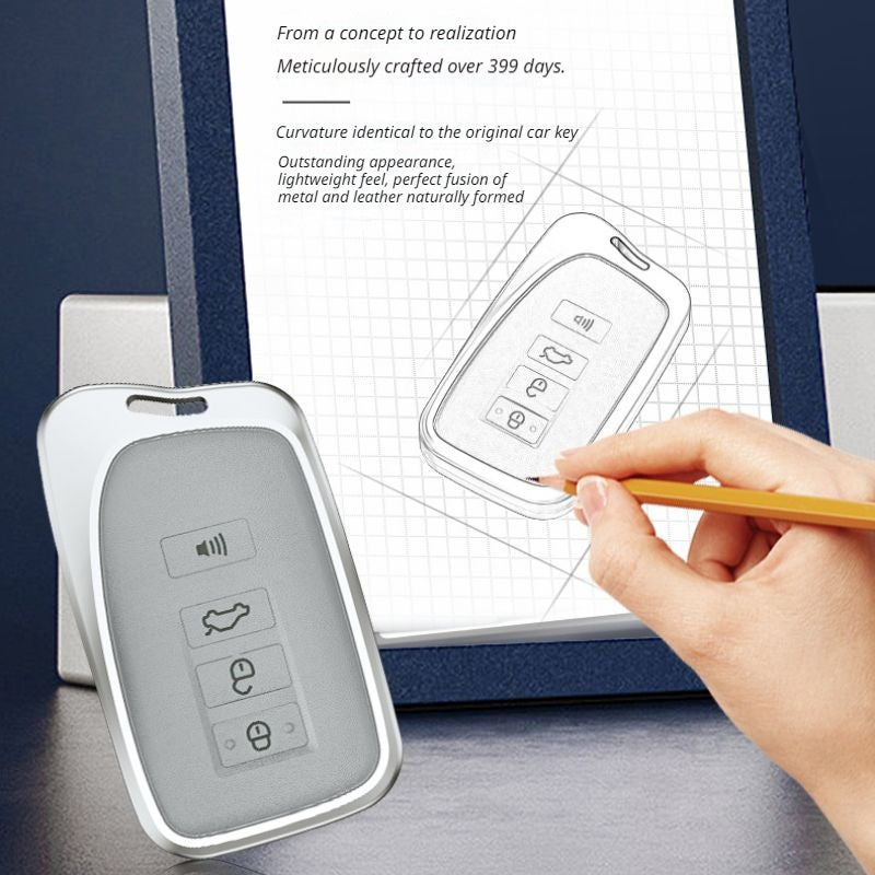 Load image into Gallery viewer, Lexus Aluminum Alloy + PU Leather Car Key Fob Case Cover For ES200, ES300h, RX350h, RX300, NX200, NX260 - i-Station Mobile Phone &amp; Electronic Device Repair and Accessories
