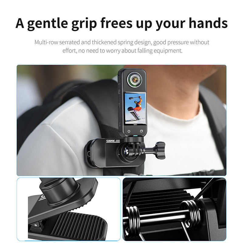 Load image into Gallery viewer, STARTRC Magnetic Universal Backpack Clip for Action Cameras
