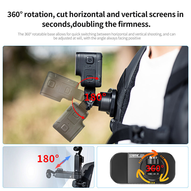 Load image into Gallery viewer, STARTRC Magnetic Universal Backpack Clip for Action Cameras
