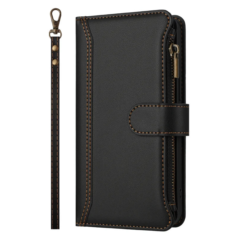 Load image into Gallery viewer, [With Card Slot] VIVO V50 5G - Multifunctional Flip Phone Case With Magnetic Closure &amp; Wrist Strap - i-Station Mobile Phone &amp; Electronic Device Repair and Accessories
