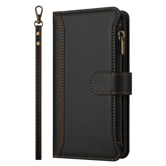 [With Card Slot] VIVO V50 5G - Multifunctional Flip Phone Case With Magnetic Closure & Wrist Strap - i-Station Mobile Phone & Electronic Device Repair and Accessories