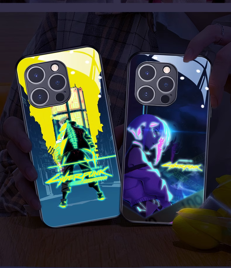 Load image into Gallery viewer, [Smart LED Glowing] Apple iPhone 15/Plus/Pro/Max Tempered Glass Shockproof Punk Series Case
