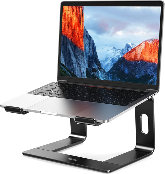 Aluminum Laptop Stand, Ergonomic Detachable Computer Stand, Riser Holder Notebook Stand Compatible with Macbook, Pro, Dell, HP, Lenovo More 10-15.6" Laptops