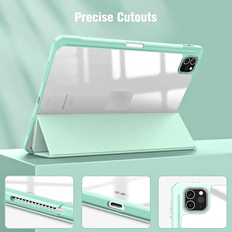 Load image into Gallery viewer, Apple iPad Pro 12.9-inch 4/5/6th Gen (2020/2021/2022) Acrylic Transparent Tablet Case with Pencil Slot
